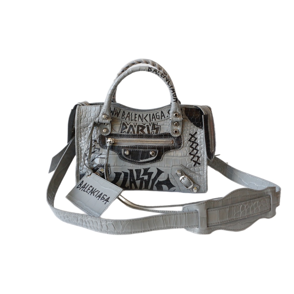 Balenciaga Graffiti Mini City Bag