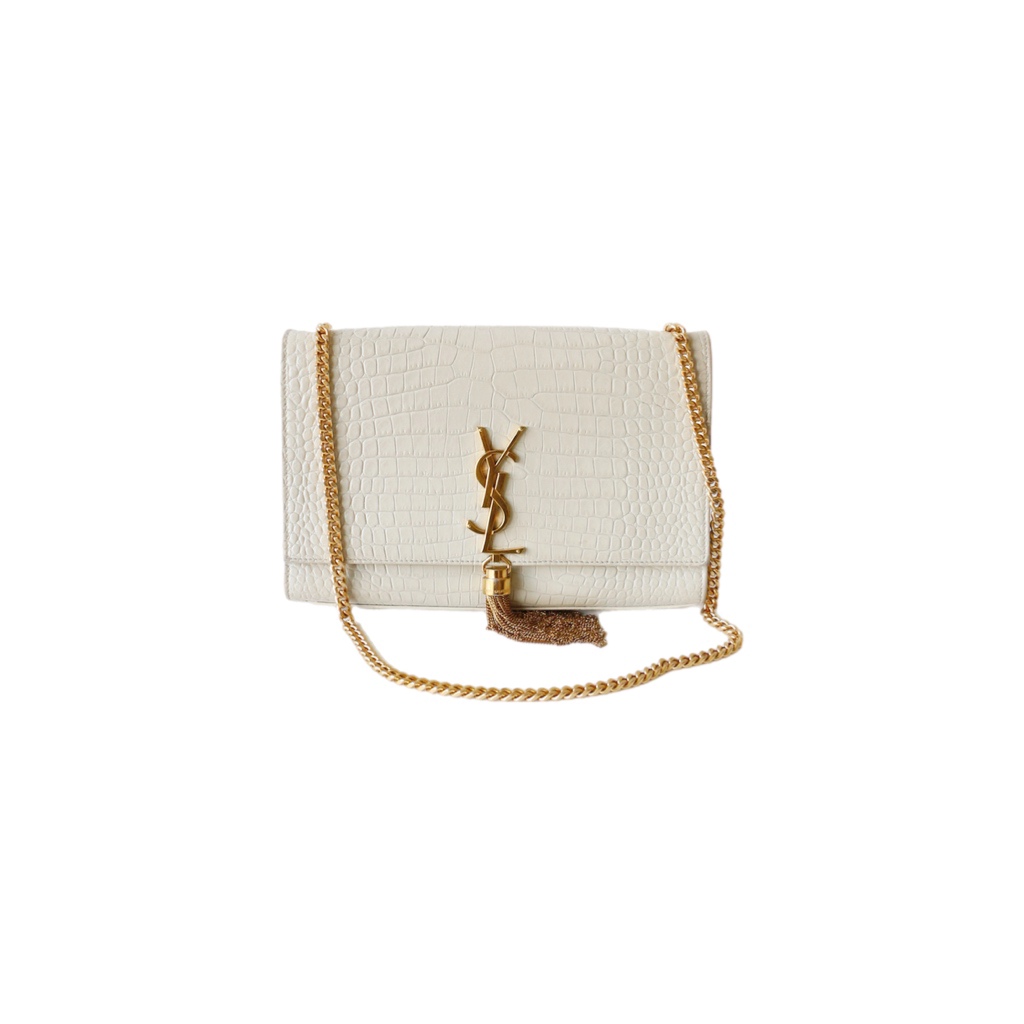 Saint Laurent Medium Croc Kate Bag