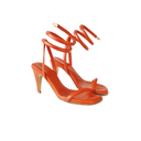 Bottega Veneta Spiral Orange Sandals
