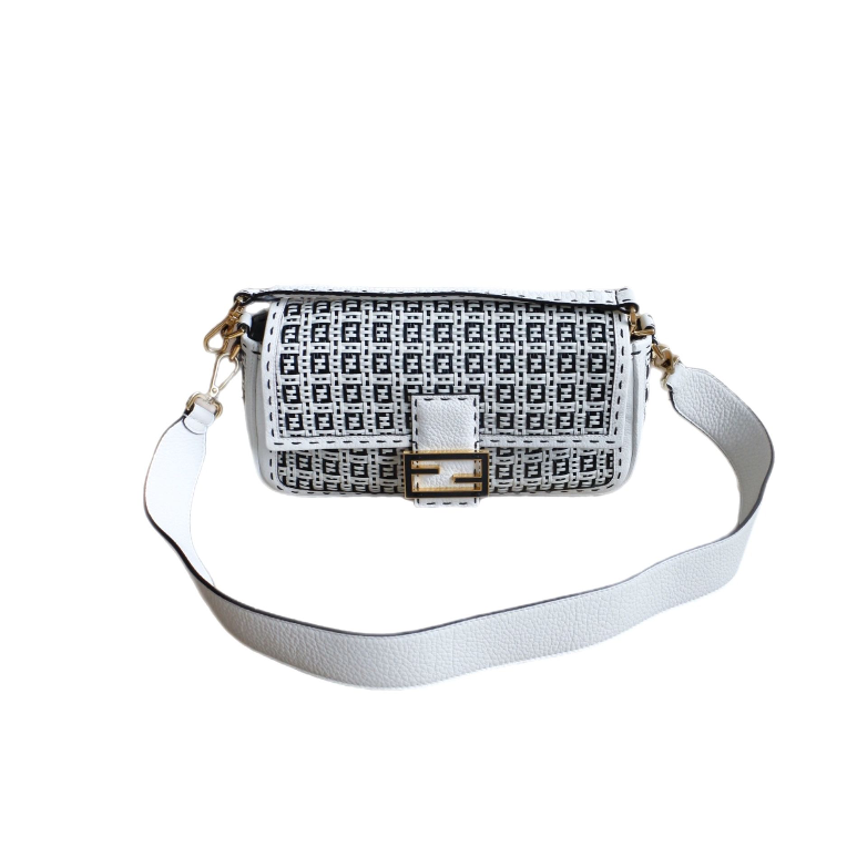 Fendi Baguette White Bag