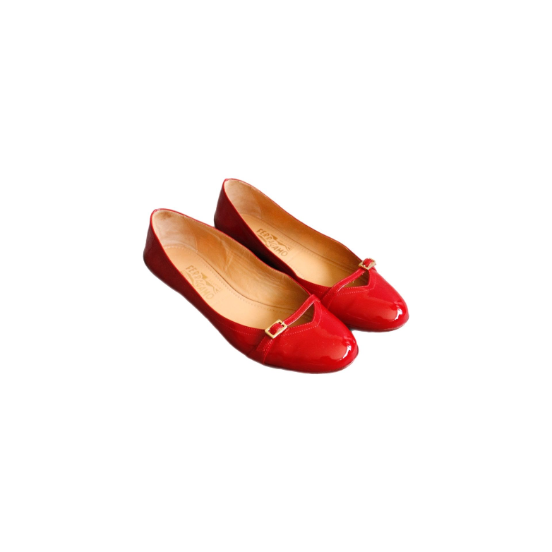 Ferragamo Red Flats