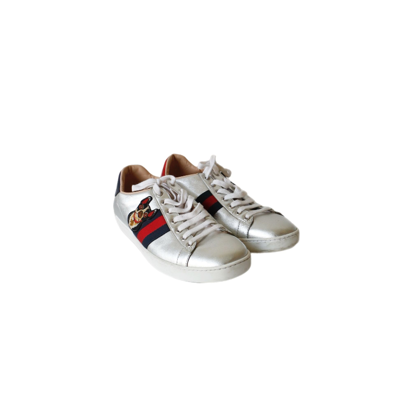 Gucci Ace Silver Sneakers