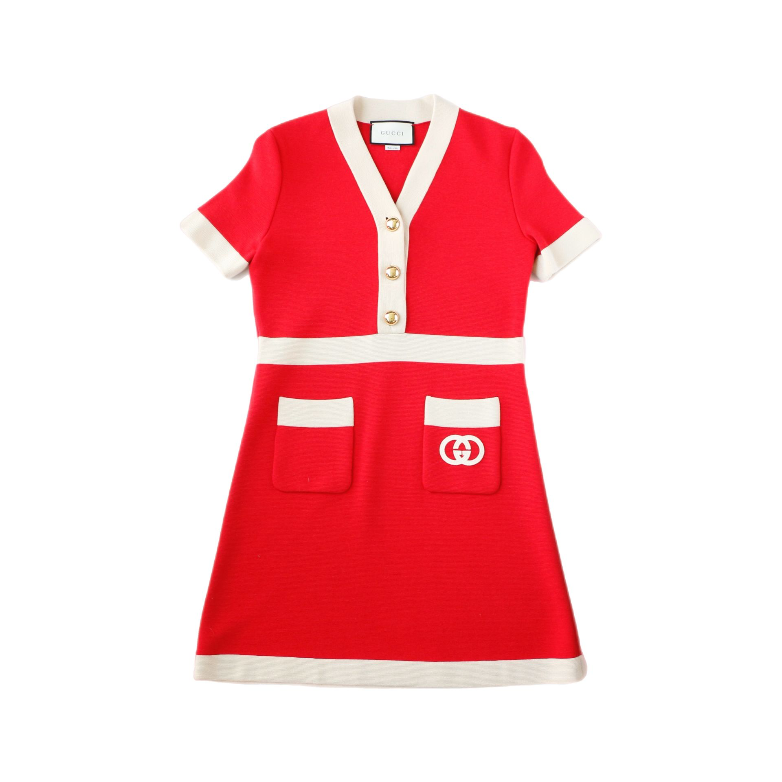 Gucci Interlocking Red Dress