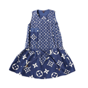 Louis Vuitton Logo Blue Dress