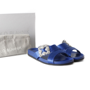 Manolo Blahnik Crystal Blue Sandals