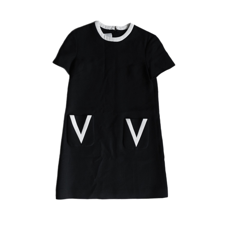 Valentino Black V Dress