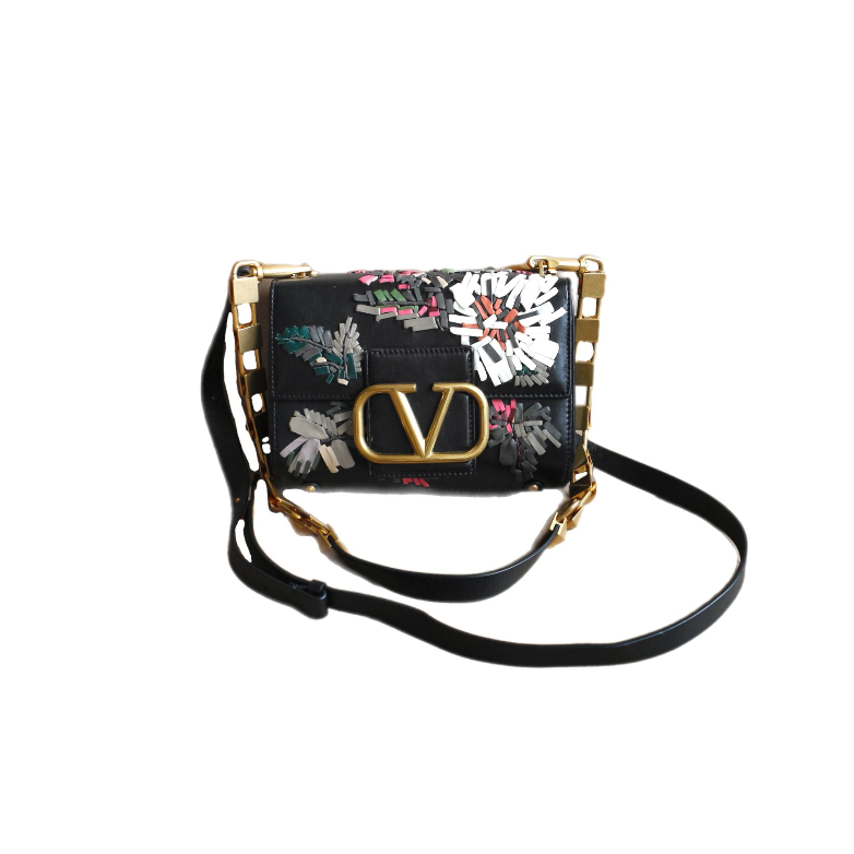 Valentino Stud Sign Floral Shoulder Bag