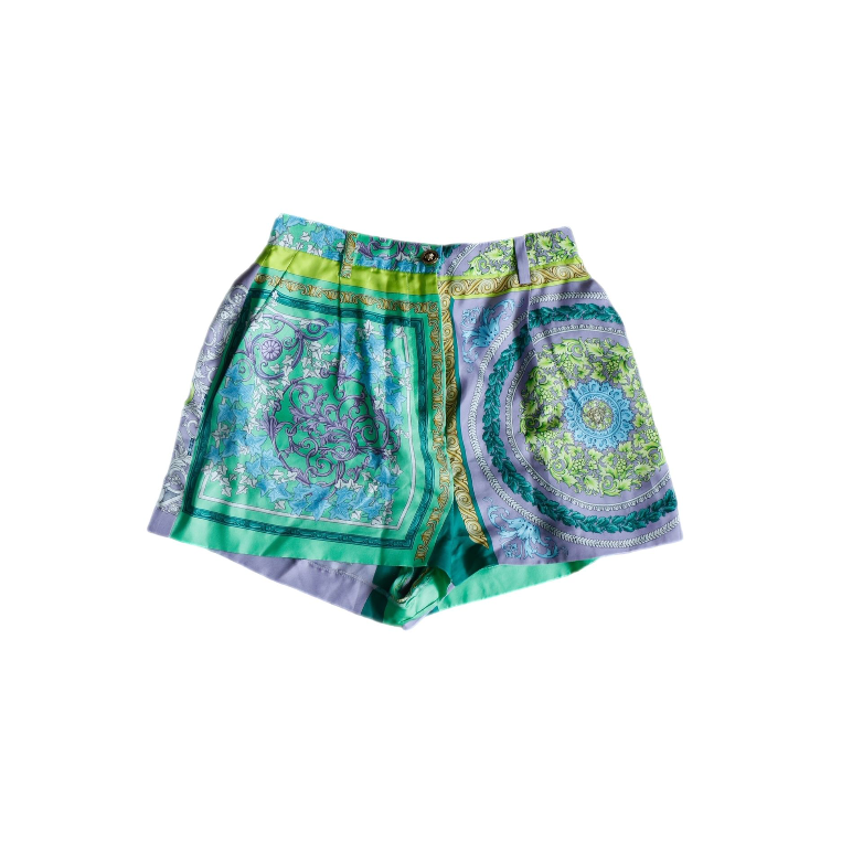 Versace Barocco Green Shorts