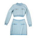 Versace Blue Check Set