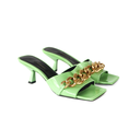 Versace Green Chain Mules