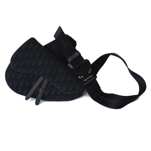 Dior Saddle Oblique Jacquard Black Bag
