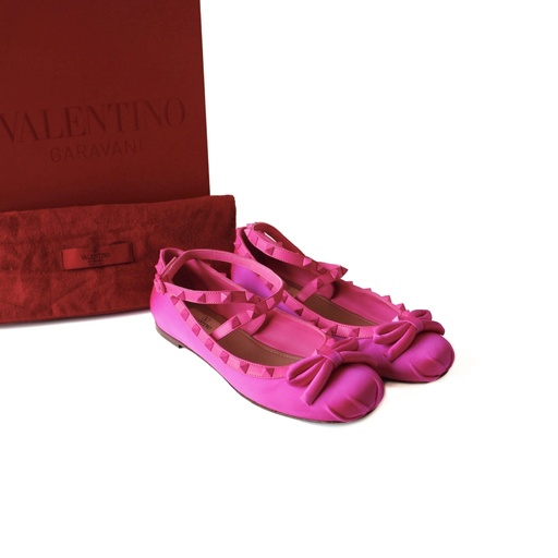Valentino Rockstud Pink Ballerinas