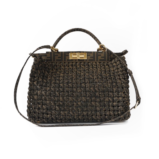 Fendi Interlace Zucca Peekaboo