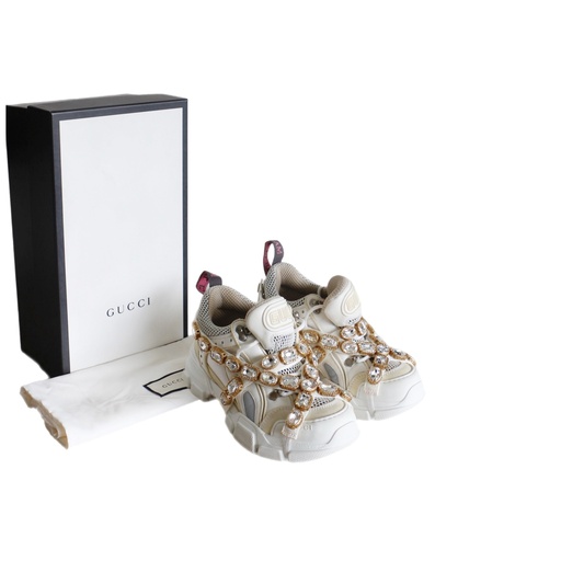 Gucci White Flashtrek Sneakers
