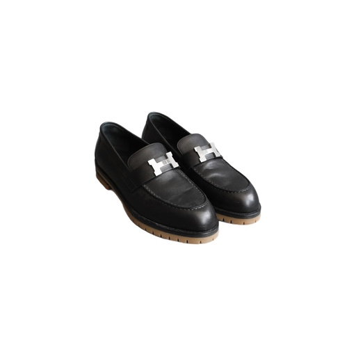 Hermès Faubourg Black Loafers