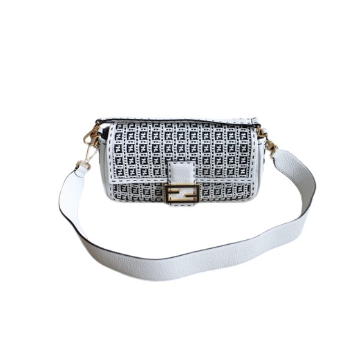 Fendi Baguette White Bag